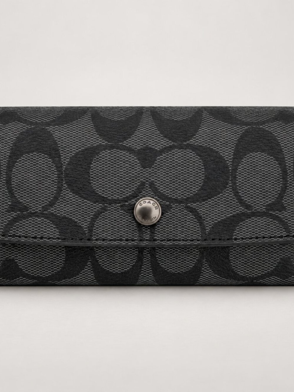 Coach Black Signature Canvas Sunglasses Case (Unisex)